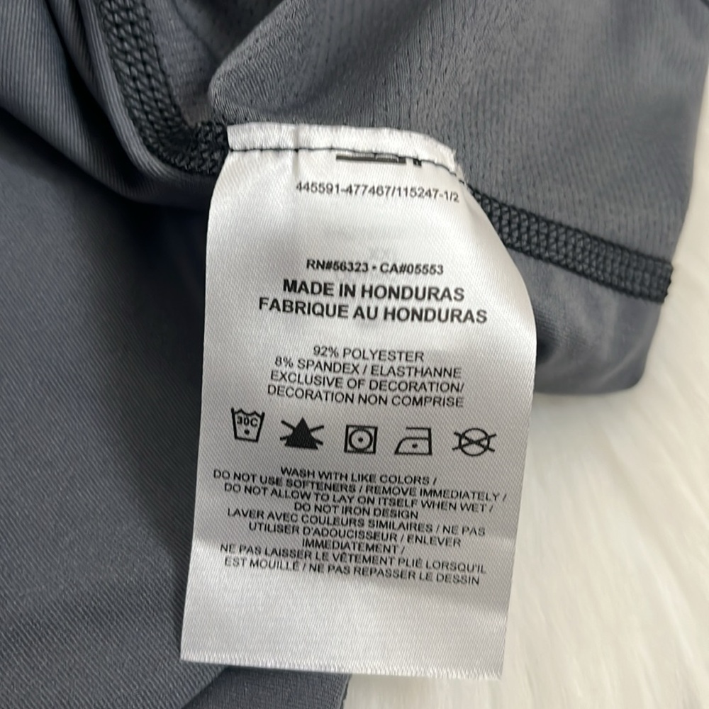 Nike Pro Dri-Fit Gray Slim Fit Short Sleeve T-Shirt - Picture 10 of 12